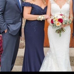 Mother of the Bride Navy Blue Dress